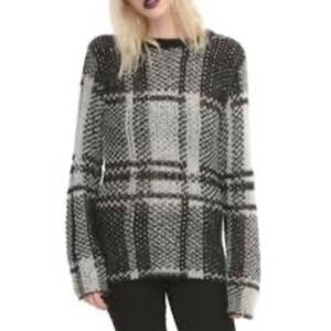 Royal Bones Daang Goodman Plaid Goth Grunge Dark Academia Sweater Size‎ Small